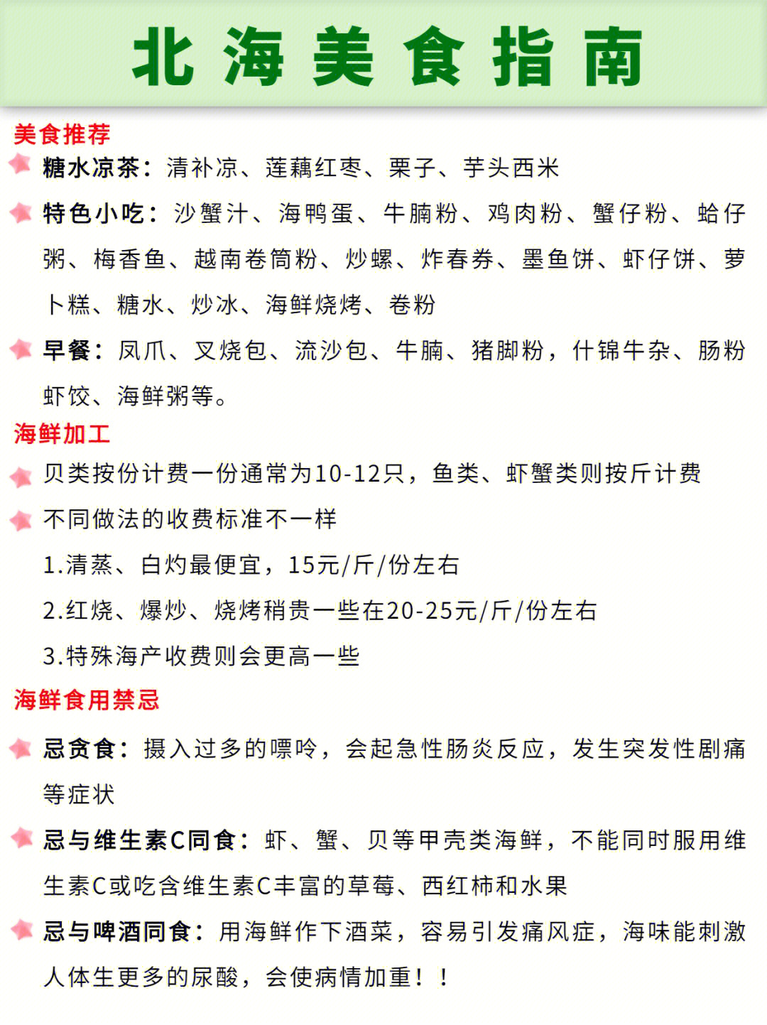 北海海鲜最新价格表，海滨美食性价比之旅探索